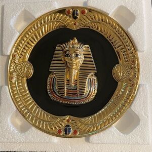 Franklin Mint LIMITED EDITION Gold Egyptian Pharaoh Plate